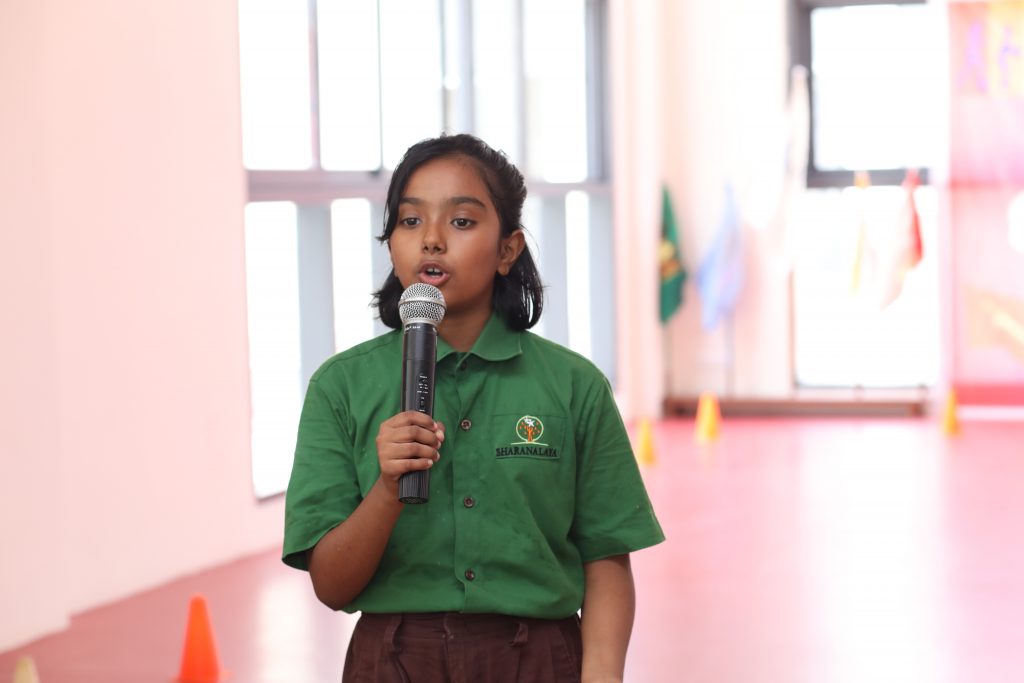 Student Speech in Sharanalaya Montessori School